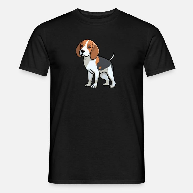 Cute Beagle Comic Illustration for Beagle Fans Men’s T-shirt