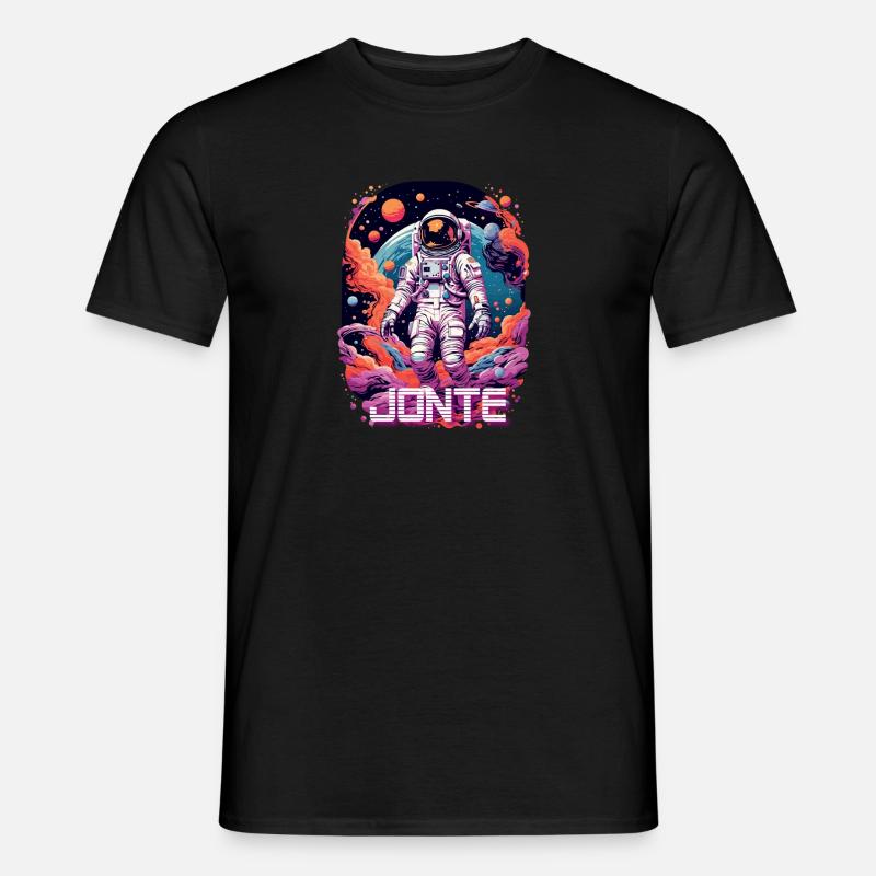 JONTE - Beautiful boy name with cool astronaut Men’s T-shirt