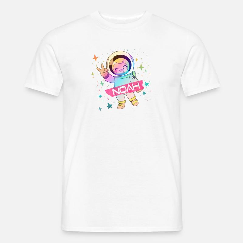 NOAH - Beau nom de garçon avec astronaute mignon T-shirt homme
