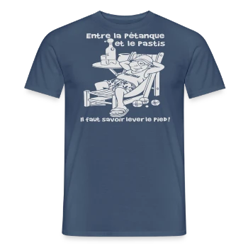 T-shirt homme avec motif Entre la Pétanque et le Pastis