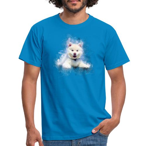 Siberian Husky White Lindo Cachorro -por- Wyll-Fryd - Camiseta hombre