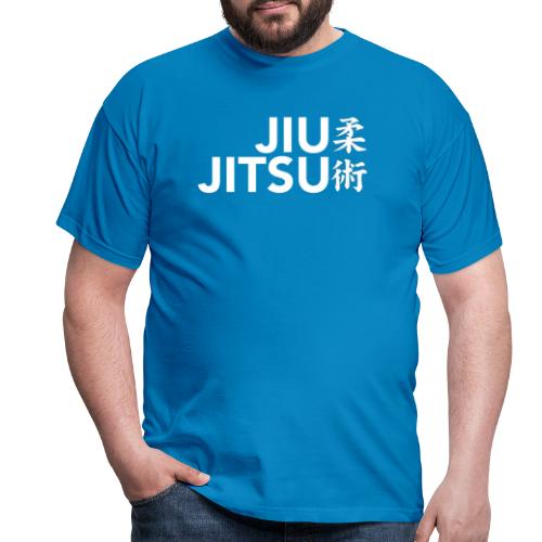 jiujitsu tekst met tekens wit - Mannen T-shirt