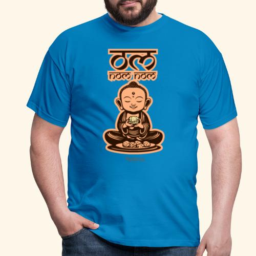 Om Nom Nom Buddha mit Keks - Männer T-Shirt