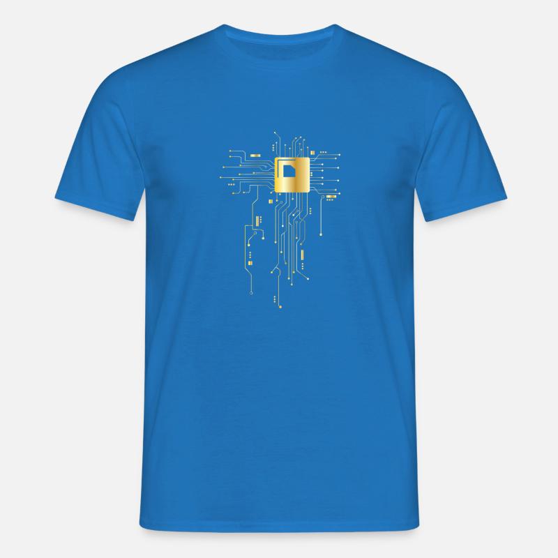 Circuit Board Computer CPU Core Chip Electronics - Men's T-Shirt - royal blue
