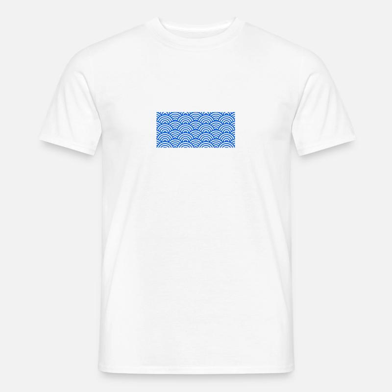 Blue Sushi Waves Pattern Men’s T-shirt