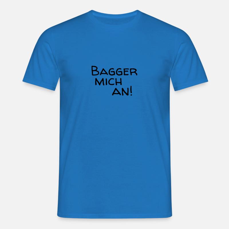 Bagger mich an schwarz - Männer T-Shirt - Royalblau