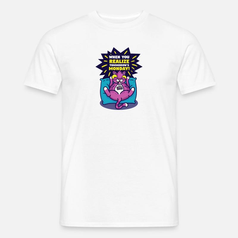 Le chat déteste le lundi le lundi grogne T-shirt homme