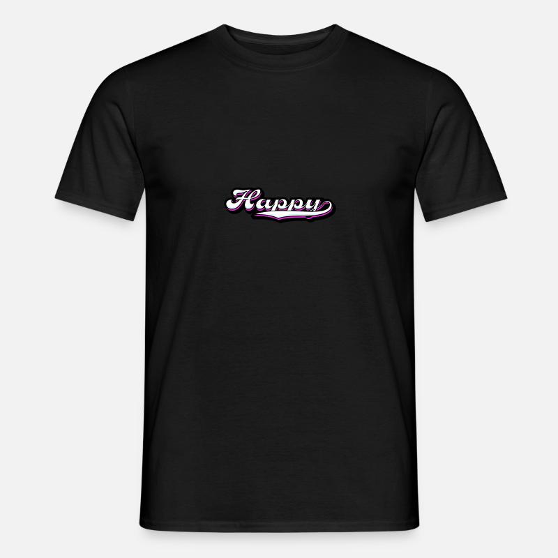 "Happy" pink blue Men’s T-shirt