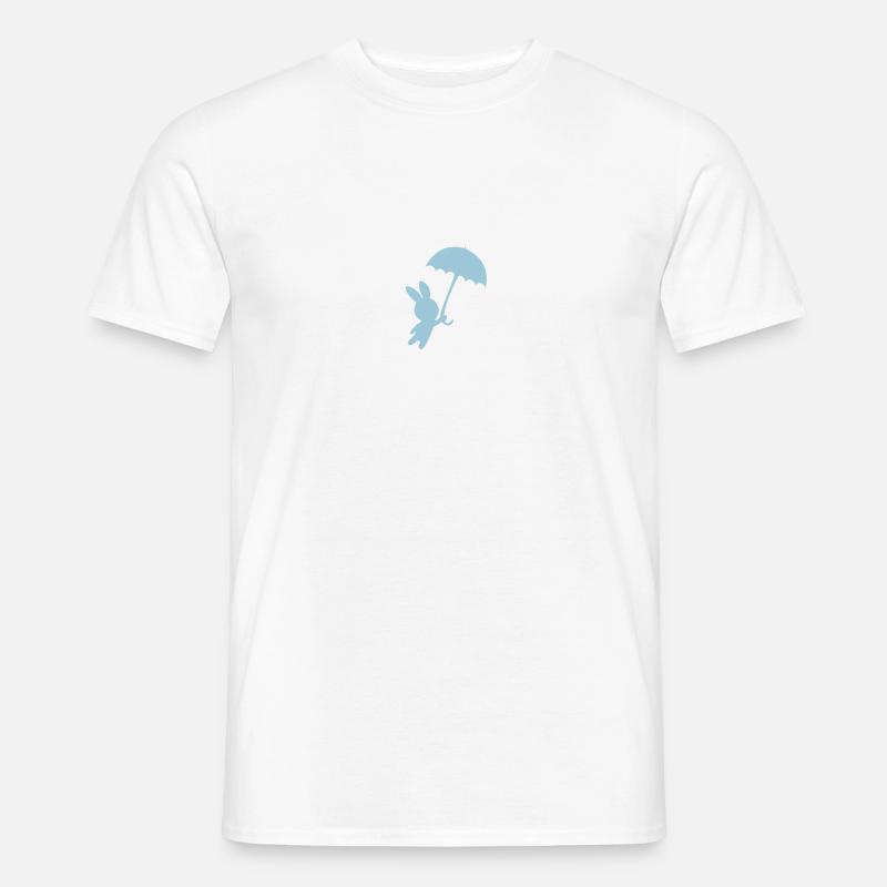 Bunny rabbit umbrella autumn fly hare Men’s T-shirt