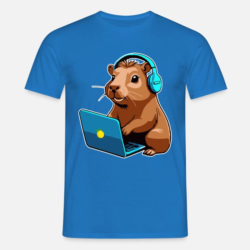 Capybara Programmierer Coder Computer - Männer T-Shirt - Royalblau