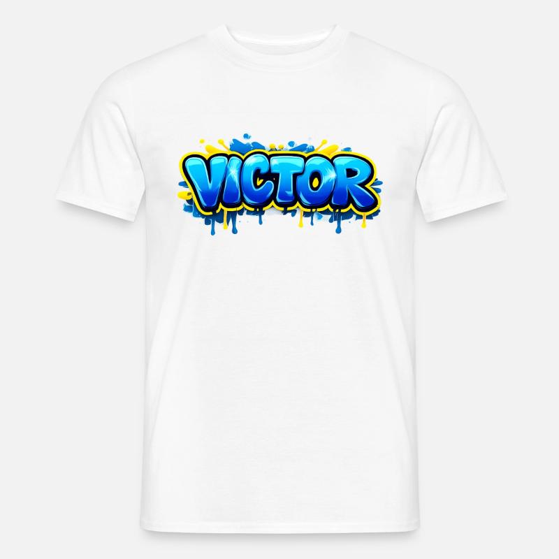 VICTOR GRAFFITI NAME FOR PERFECT GIFT PRINTABLE Men’s T-shirt