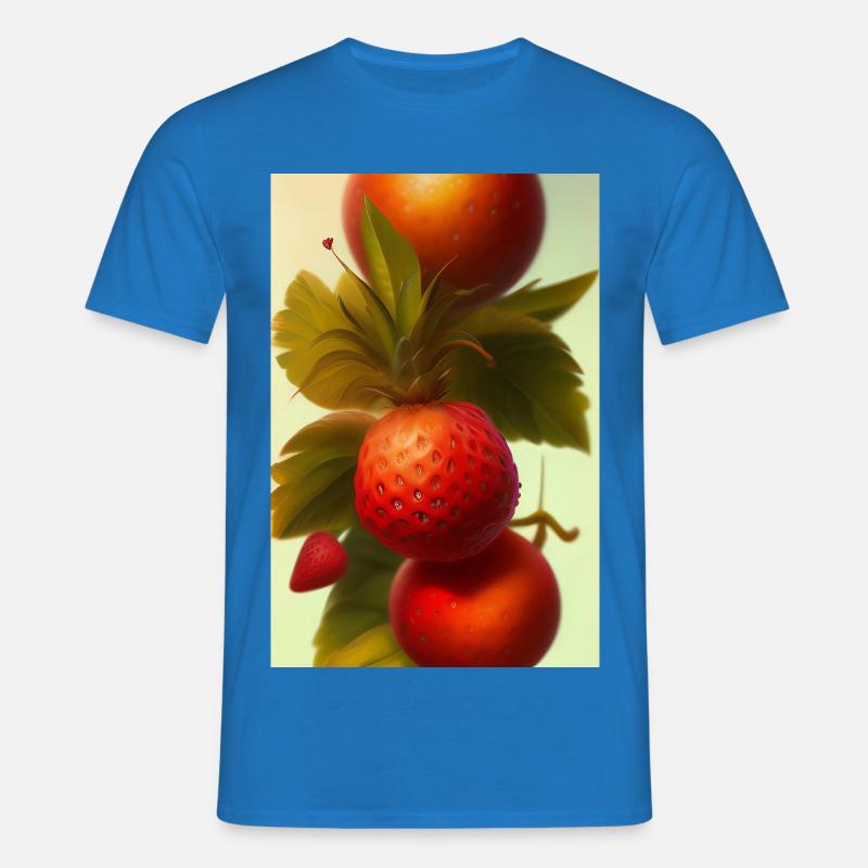 Erdbeere - Männer T-Shirt - Royalblau
