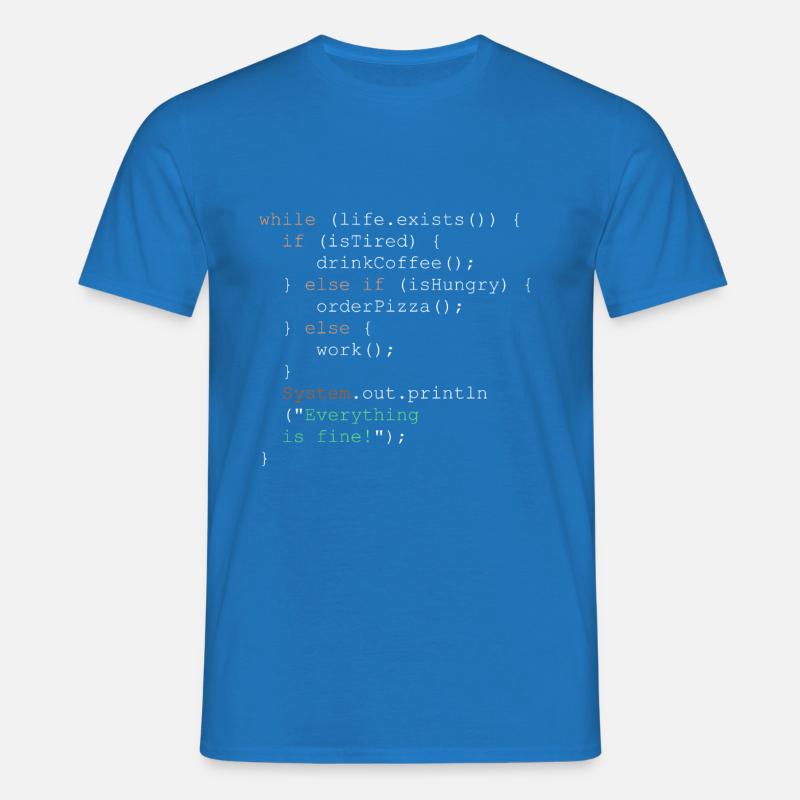 Programmierung, Programmierer und Programmcode - Männer T-Shirt - Royalblau