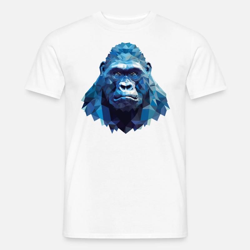 Cool Gorilla with Ice - Polygon Design Men’s T-shirt