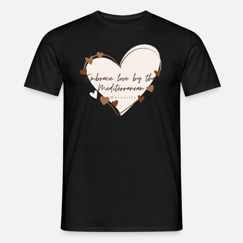 Ich liebe mit Herz Marseille Männer T-Shirt
