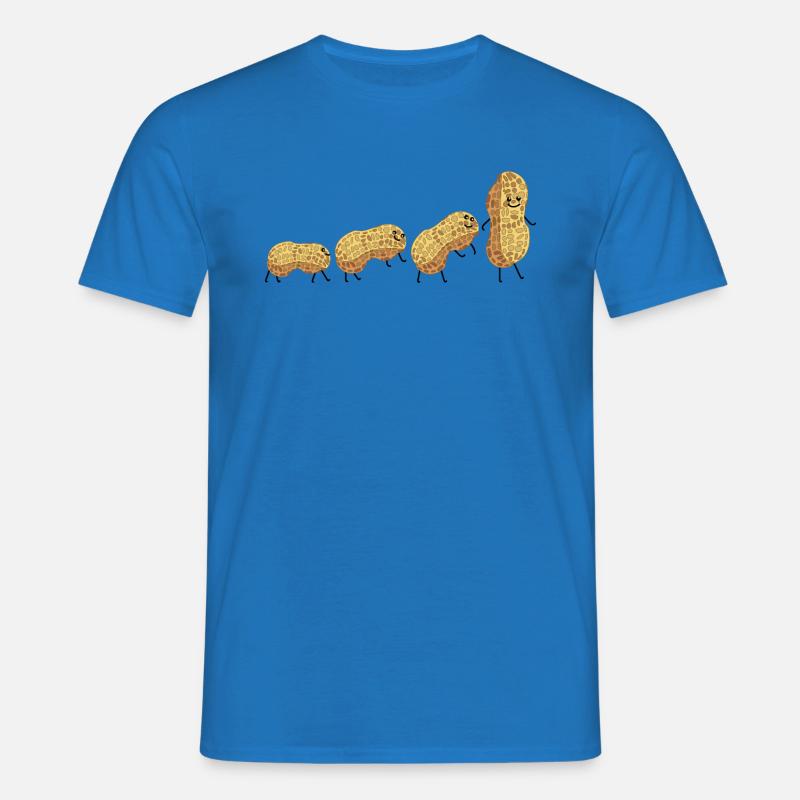Erdnuss Evolution - Männer T-Shirt - Royalblau