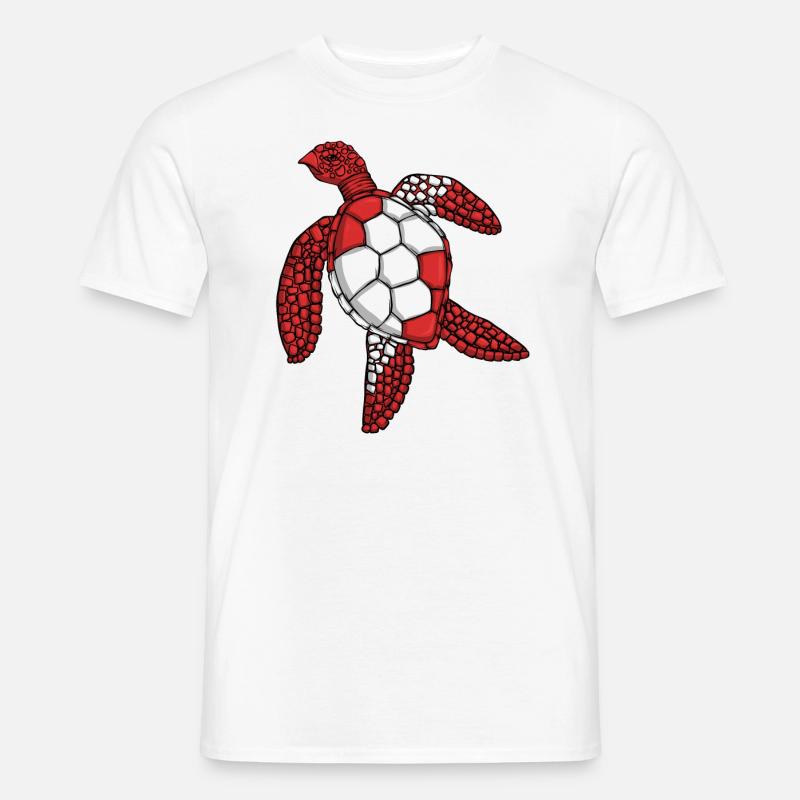 Scuba Diver Red White Flag Turtle Plongée sous-marine T-shirt homme