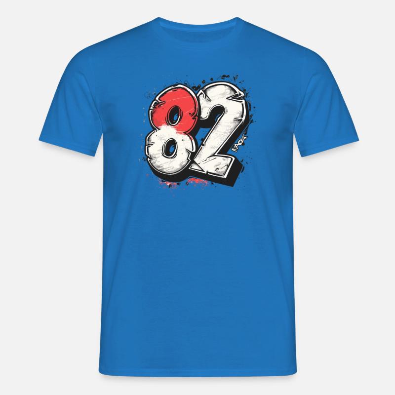 Nummer 82 oder 1982 - Männer T-Shirt - Royalblau