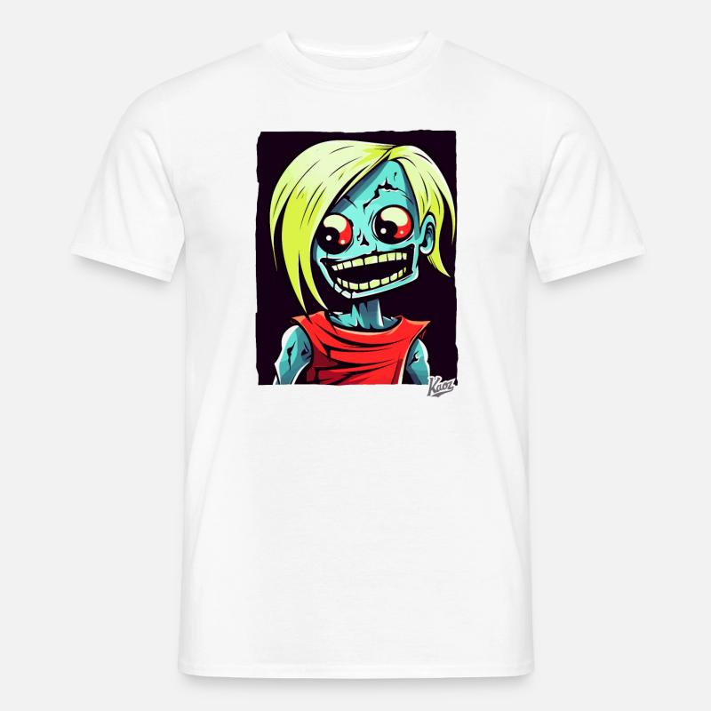 Dessin animé crâne Zombie Spinner T-shirt homme