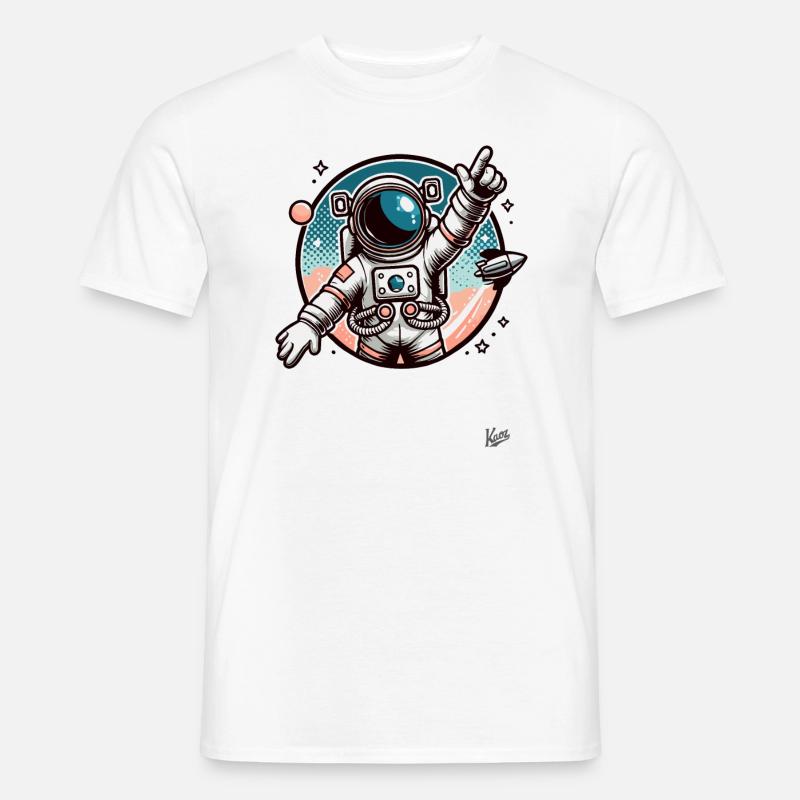 Astronaut points to the galaxy Men’s T-shirt