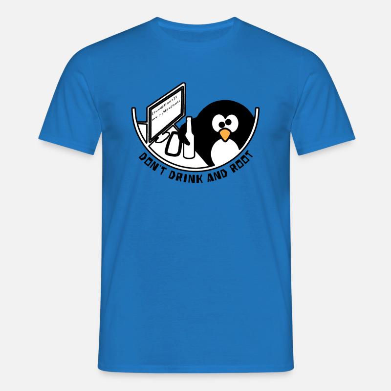 Linux Tux / dev / null - T-shirt Homme - bleu royal
