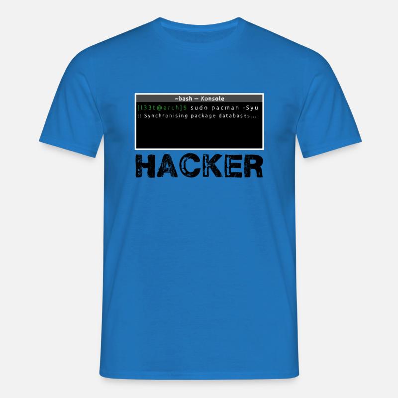 Hacker Linux - Männer T-Shirt - Royalblau