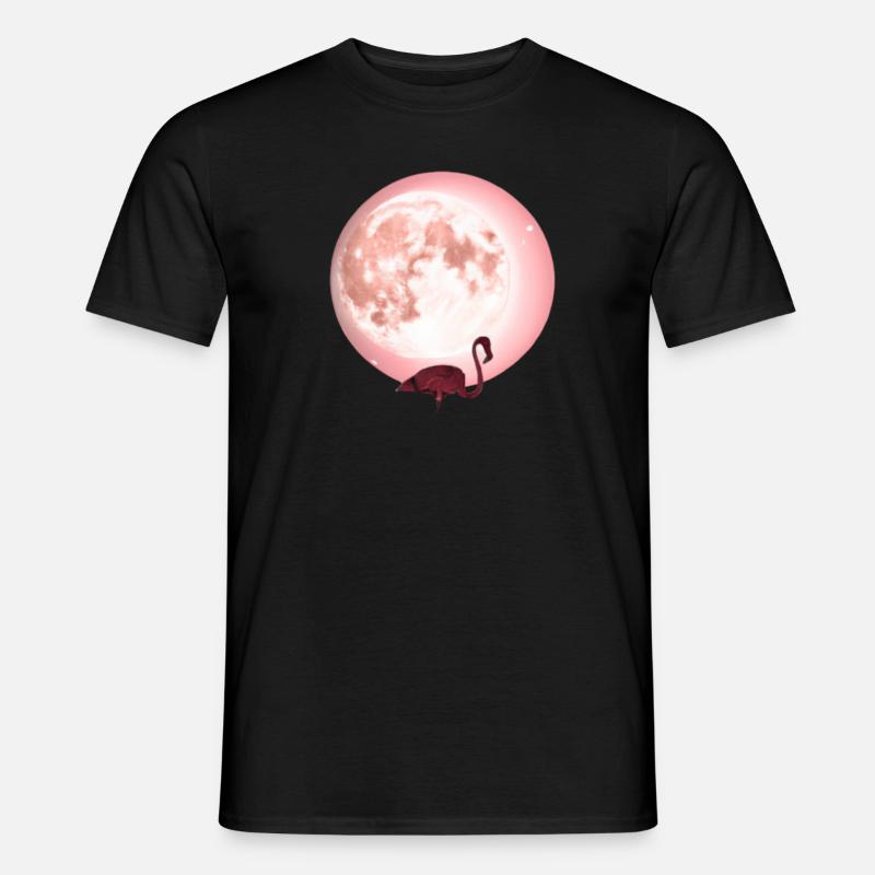 Flamingo Moon pink pink gift idea Men’s T-shirt