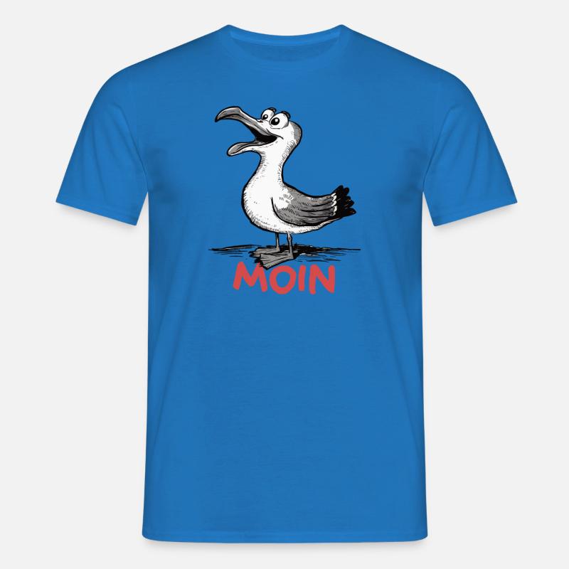 Moin Möwe - Männer T-Shirt - Royalblau
