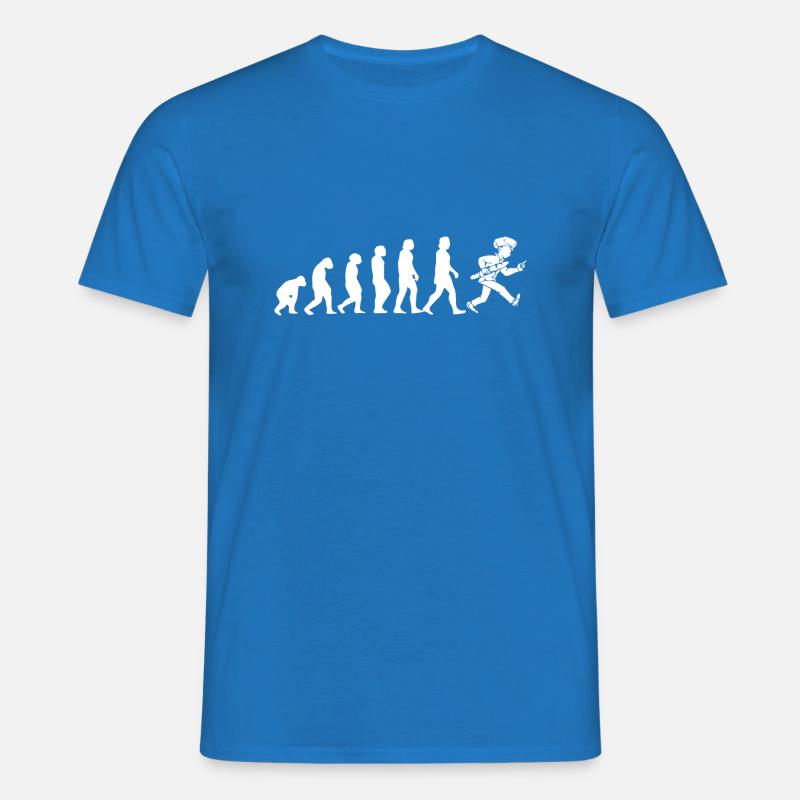 Bäcker - Evolution - Männer T-Shirt - Royalblau