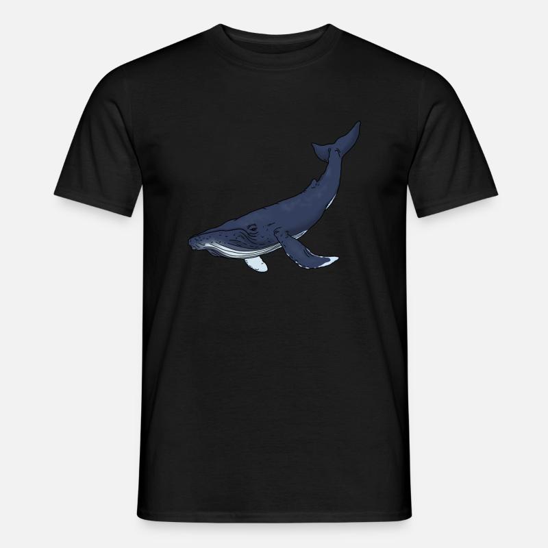 Couleur baleine bleue T-shirt homme