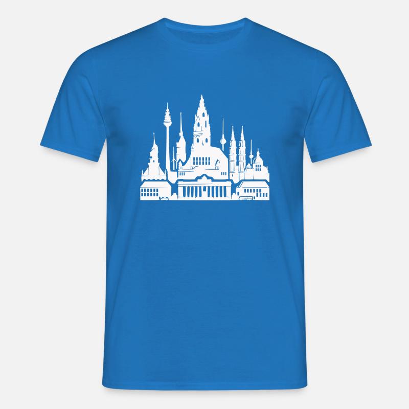 leipzig skyline - Männer T-Shirt - Royalblau