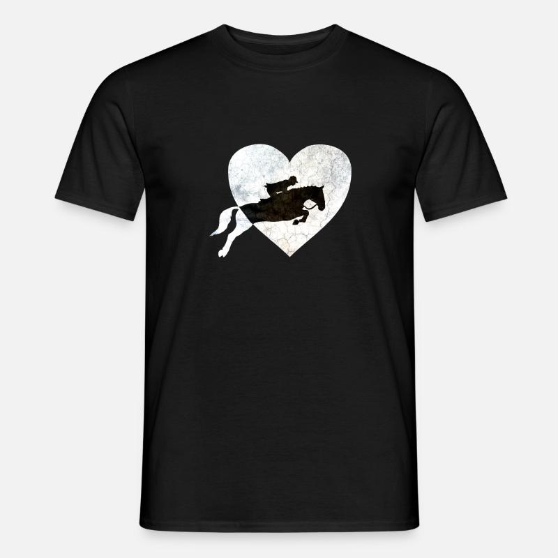Springreiter auf Springpferd - Männer T-Shirt - 