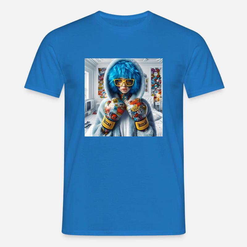 Pop Comic Boxing - Männer T-Shirt - Royalblau