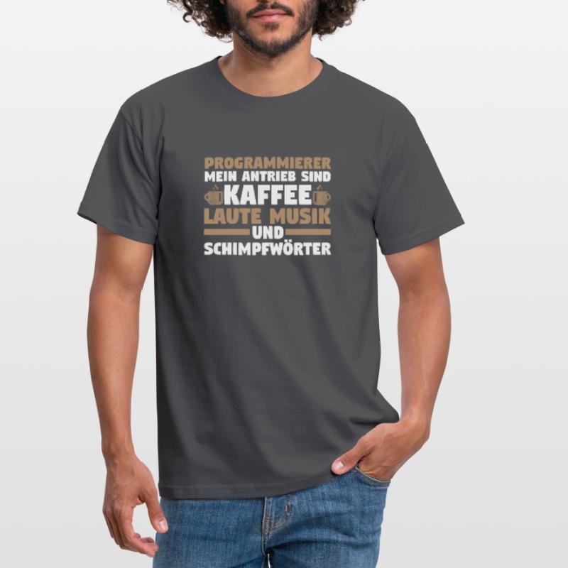 Programmieren Entwickler Coder Kaffee Programmiere Männer T-Shirt