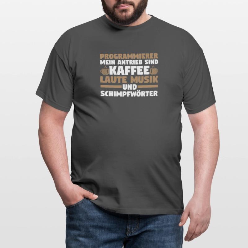 Programmieren Entwickler Coder Kaffee Programmiere Männer T-Shirt