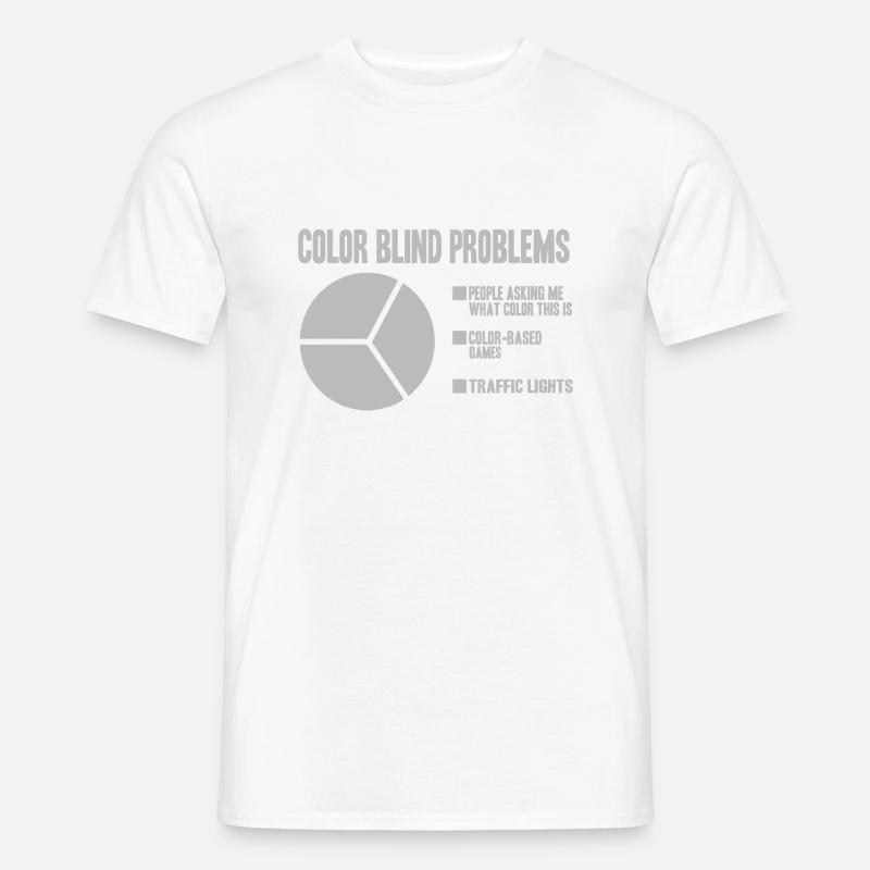 Problèmes de daltonisme Graphique à secteurs Drôle de daltonisme T-shirt homme