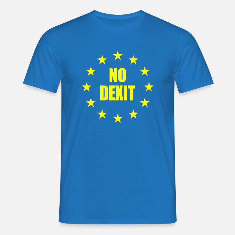 No dexit - Männer T-Shirt - Royalblau