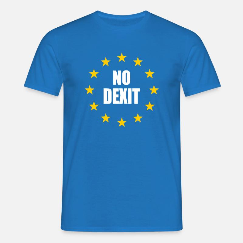 No dexit - Männer T-Shirt - Royalblau