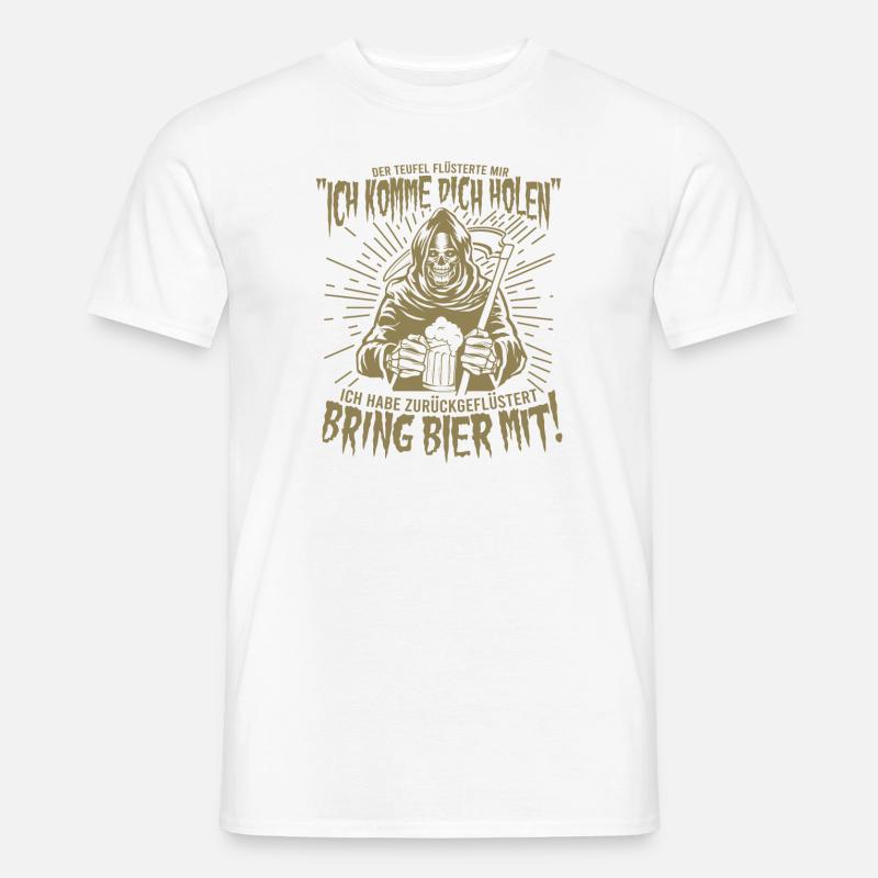 Bring Bier Mit! Bier Sensenmann T-Shirt Männer T-Shirt