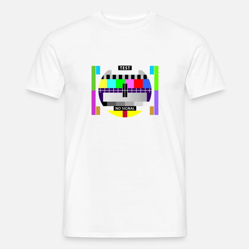 Test image test card status no signal screen display Men’s T-shirt