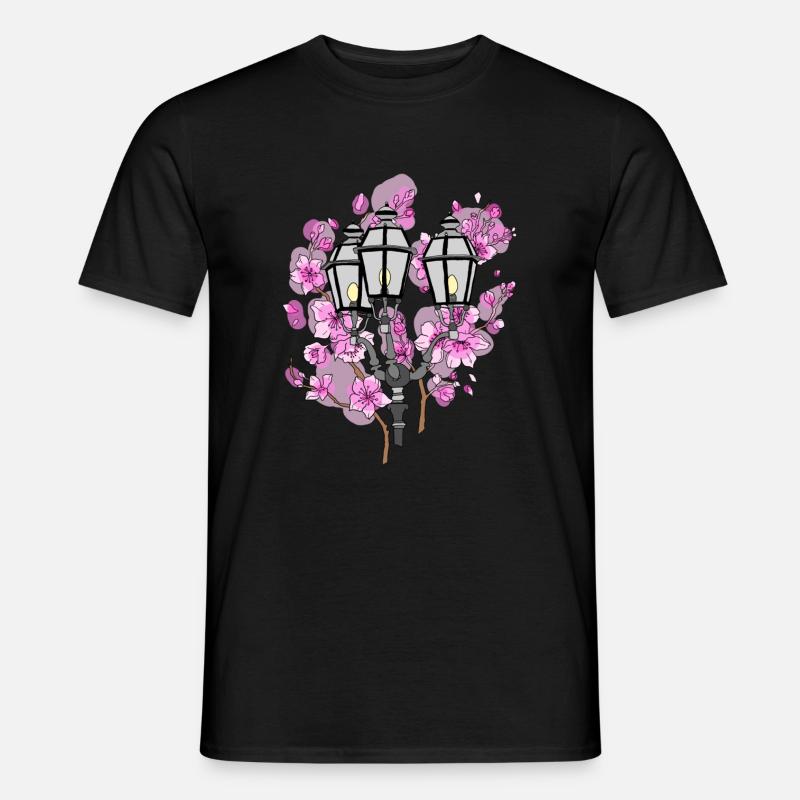 Lanterne en fleurs de cerisier T-shirt homme