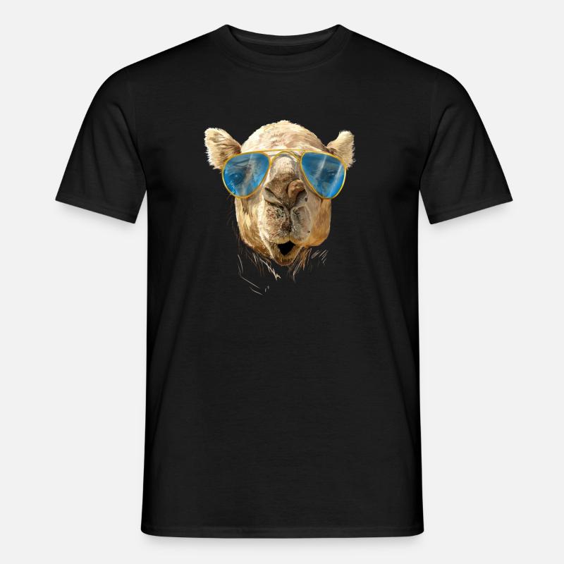 Camel with sunglasses T-shirt homme