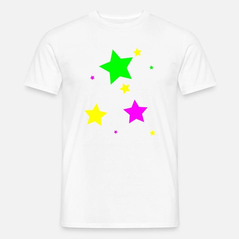 Bunte Sterne Männer T-Shirt