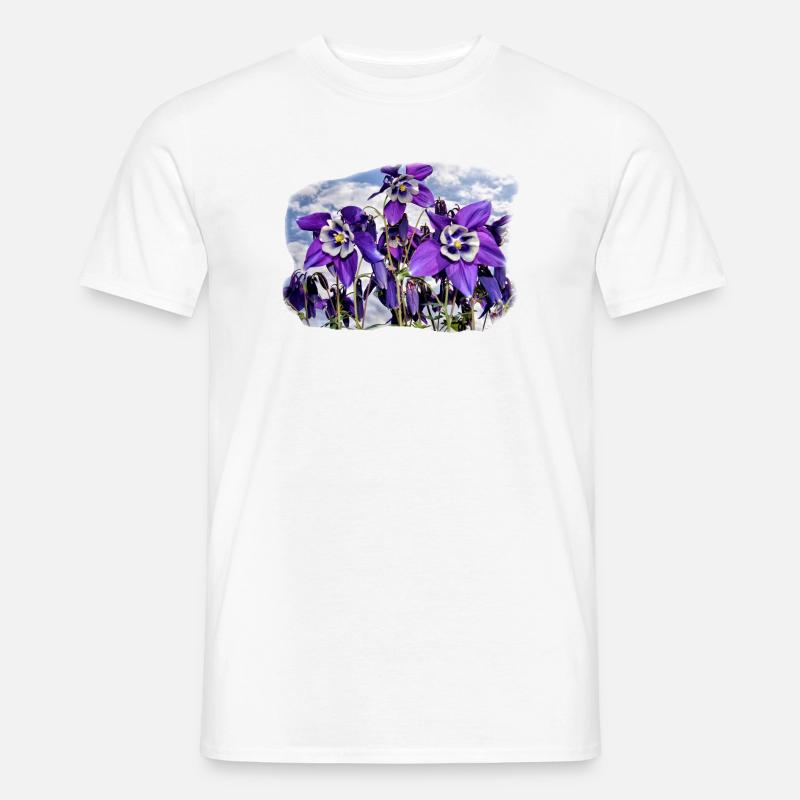 Blühende Akelei Männer T-Shirt