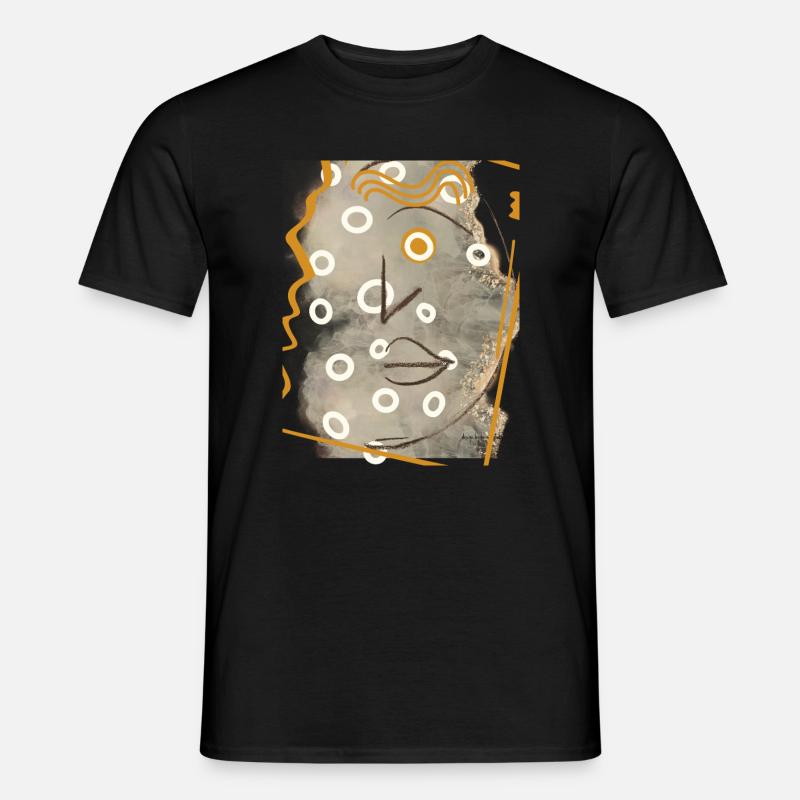 Abstract Portrait with Circles and Lines Men’s T-shirt