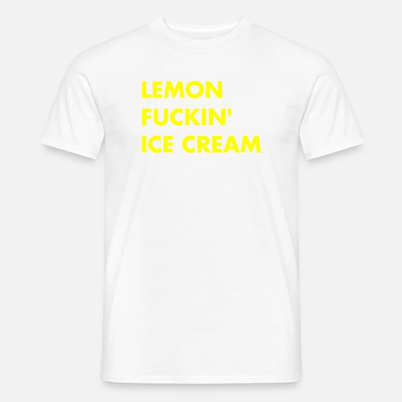 Glace au citron - lettrage jaune T-shirt homme