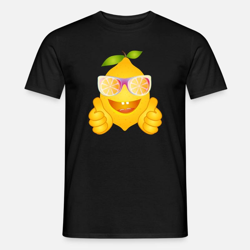 Citron frais avec lunettes de soleil – Comic Fruit T-shirt homme