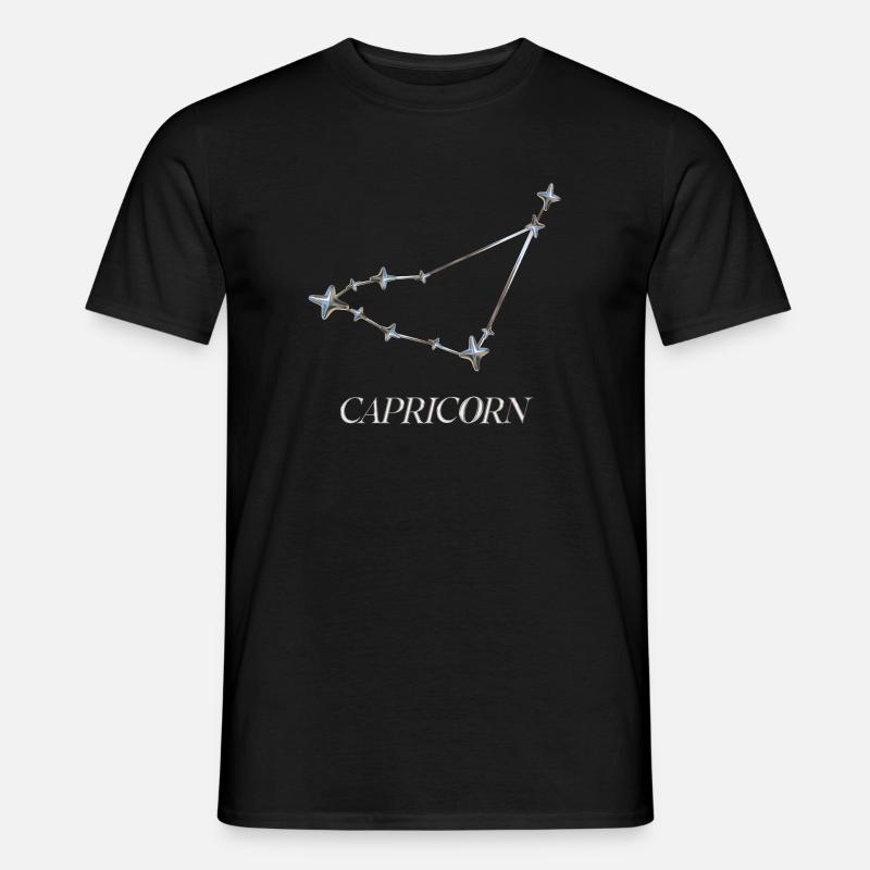 Capricorn Constellation – Silver Minimal Constellation Men’s T-shirt
