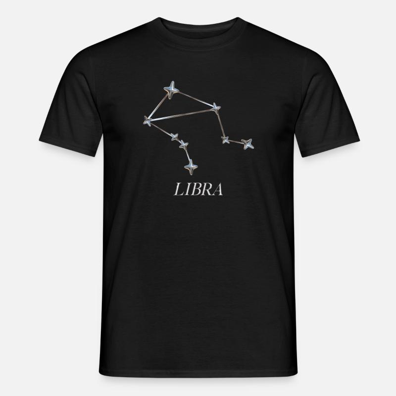 Libra Sternbild – Silber Minimal-Konstellation - Männer T-Shirt - 