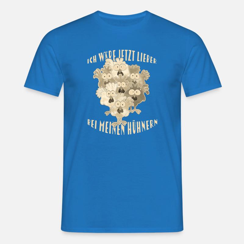  Hühner Spruch - Männer T-Shirt - Royalblau